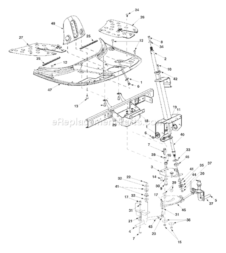 Page K Diagram and Parts List for 13B-325-401 2002 Yard Man Lawn Tractor